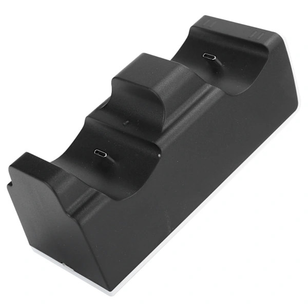 Dobbelt opladningscontrollerstation skrivebordsoplader til PS5-spilkonsoljoystick med LED-lys sort