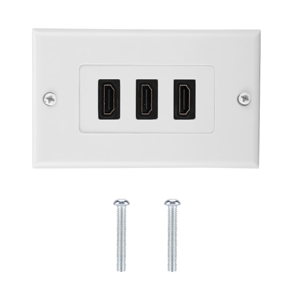 3-ports HDMI HD Videopaneluttag USB Hub Adapter Vägguttag