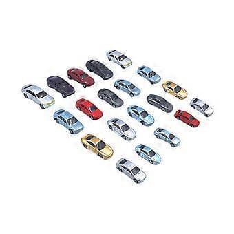20x modelbiler malede realistiske ornamenter miniature minikøretøj til layout