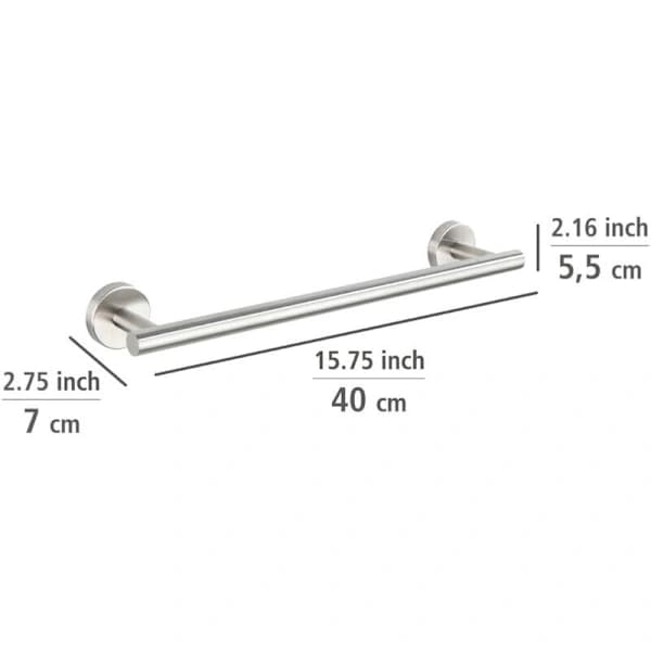 40 cm, vægmonteret håndklædeholder til badeværelset