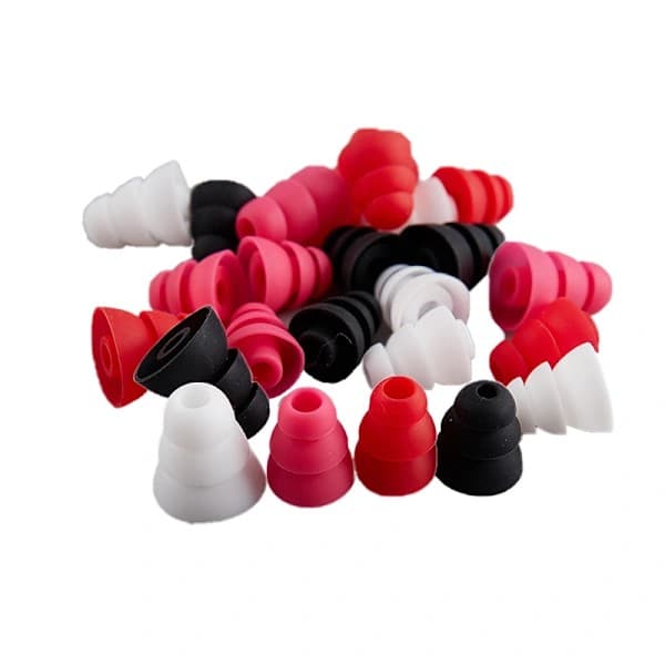 6 stk. tre-lags silikone in-ear hovedtelefoner Sort