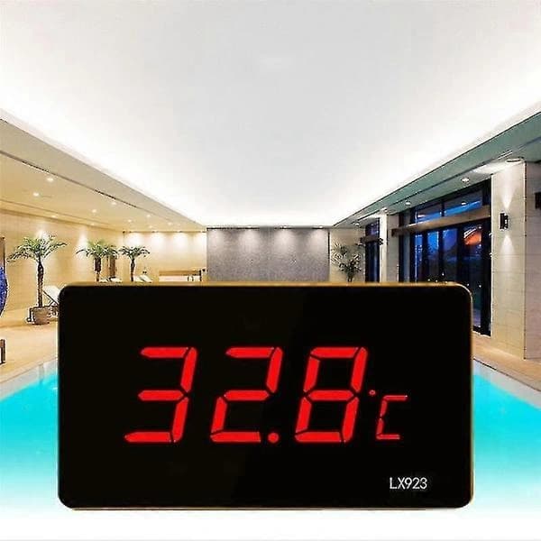 Bassengtermometer med LED-display og vanntett probe termometer akvarium utendørs temperatur Me 2025th