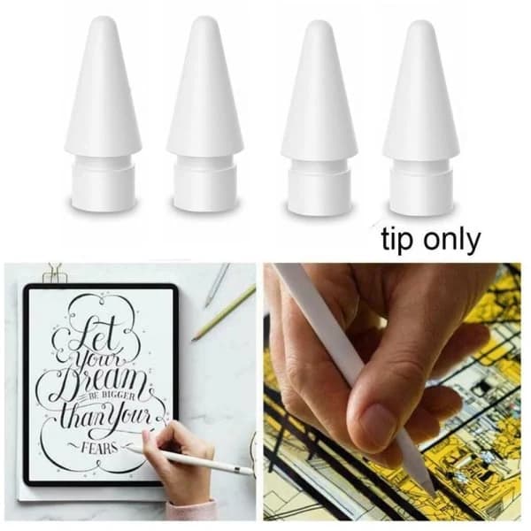 4-pakning spisserstatning for Apple Pencil 1. generasjon 2. generasjon pennespiss