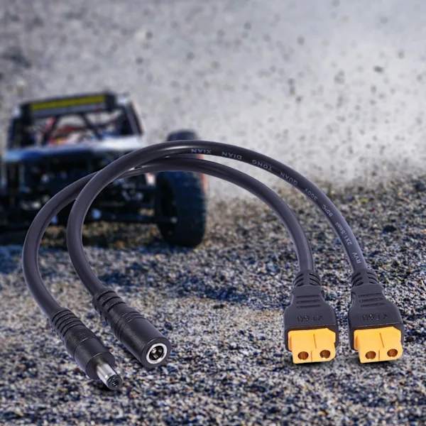 Holdbart XT60 til DC5.5x2.5mm strømkabel til solcelleoplader strømkabel null - 5.5x2.5mm hun