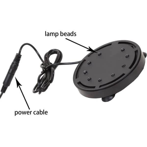 Akvarielampa med bubblor och LED-luftpump för sköldpaddsdekoration