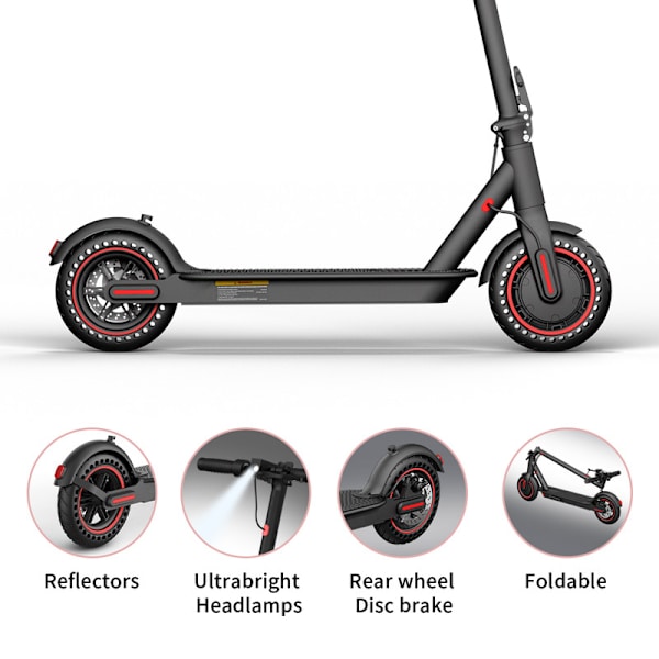 Elskoter med terrängdäck BOGIST M1 Elite 8.5-tums,448W motor, 36V10.4AH batteri,maxhastighet 30km/h,Fällbara stavar,Graffitiversion av APP Röd