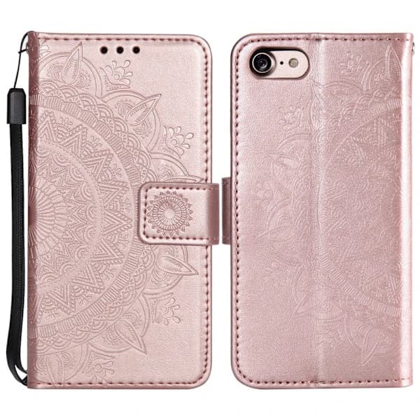 Mandala Pung Etui Kompatibel med iPhone 17e - Rose Rose guld pink