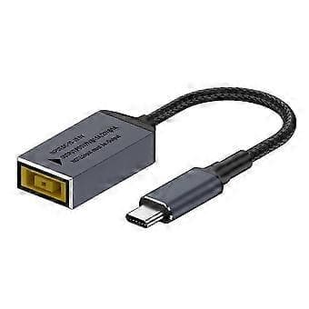 Lenovo DC Square Jack til USB Type-C-konverter til PD100W strømforsyning