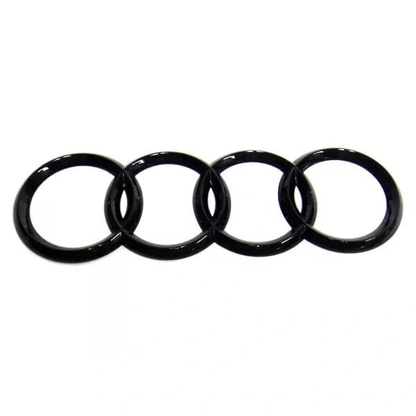 Svart, blank bagasjerom-ringemblem for Audi A3 A4 S4 A5 A6 S 192x62mm-XF33-