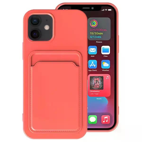Smidigt fodral med kortfack - iPhone 12 Lila