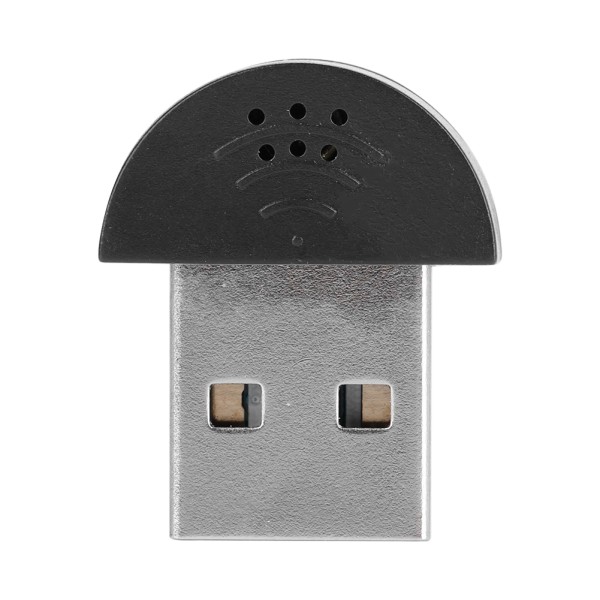 Bärbar USB Mini Studio Talmikrofon Inspelning Ljud MIC Adapter För Dator PC Svart