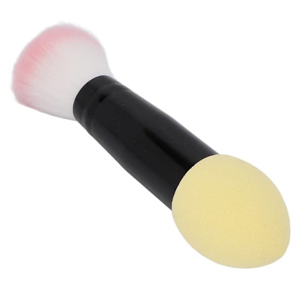 Multifunktionel enkeltsidet blushpudderbørste dobbeltendet makeupbørste makeupværktøj gul
