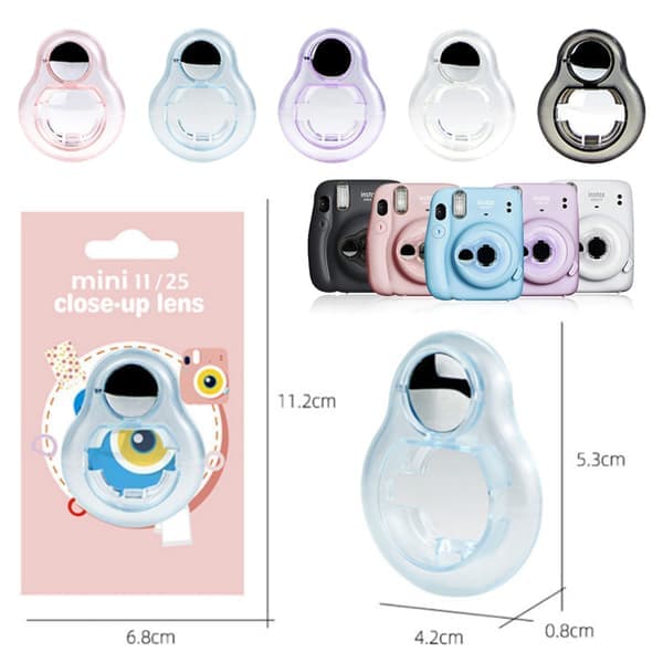 Kameratilbehørspakke til Instax Mini 12 11 kamera, inkluderer album (sort) sort