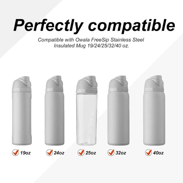 ING 4-pack vattenflaskproppar silikonproppar topppackning kompatibel med Owala FreeSip flaskmunstyckstillbehör för 19/24/32/40oz G