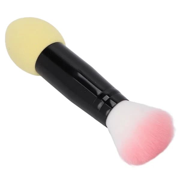 Multifunktionel enkeltsidet blushpudderbørste dobbeltendet makeupbørste makeupværktøj gul