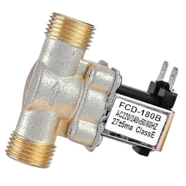 1/2\" AC 220V normalt lukket elektrisk magnetventil i messing for vannkontroll