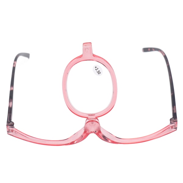 Förstoringsglasögon Sminkglasögon fäll ner Reptålig lins Vikbara kosmetiska läsglasögon för kvinnor +3,50