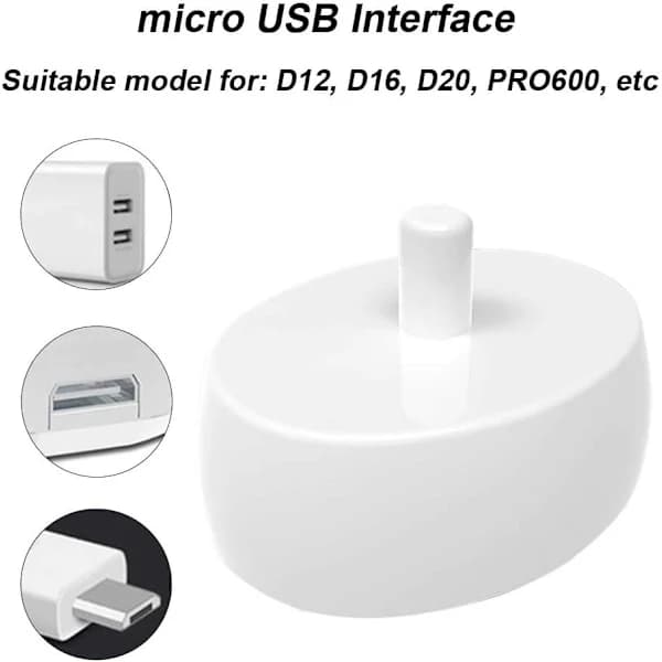 Ersättningsladdare för eltandborste, 1,5W, USB-gränssnitt