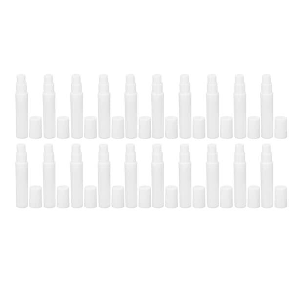 20 st miniatyrsprayflaska 5 ml vit ABS fin dimma påfyllningsbar tom sprayflaska för parfym