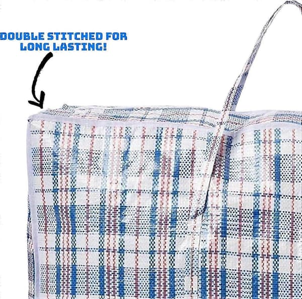 5-pack starka extra stora jumboförvaringsväskor med dragkedja, återanvändbara 60 x 60 cm