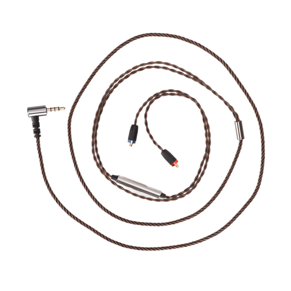 Hörlurskabel Silverpläterad koppartråd Högupplöst MMCX 3,5 mm hörlurskabel med volymmikrofonkontroll