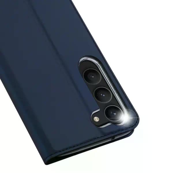 Flip-deksel med stativ og kortholder for Samsung Galaxy S23 - Blå