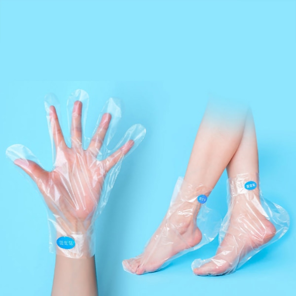 Plasthandskar Fotärmar Engångs spahandskar Fotskydd Fotskydd Förhindrar  smuts för män kvinnor (100st fot 100st hand) e3c9 | Fyndiq