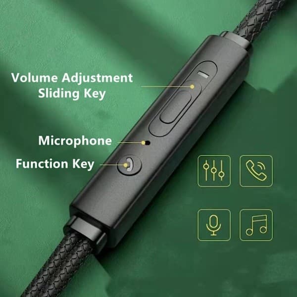 Gaming Grön Metall HiFi Bas Stereo 3,5 mm Typ CE Grön/3,5 mm