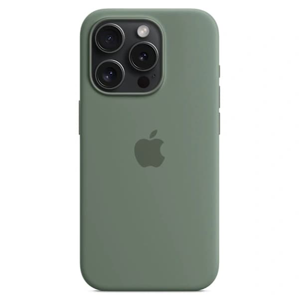 Magnetisk silikonecover til iPhone 15 Pro Max kompatibel med MagSafe - Perfekt grøn iPhone 15 Pro Max