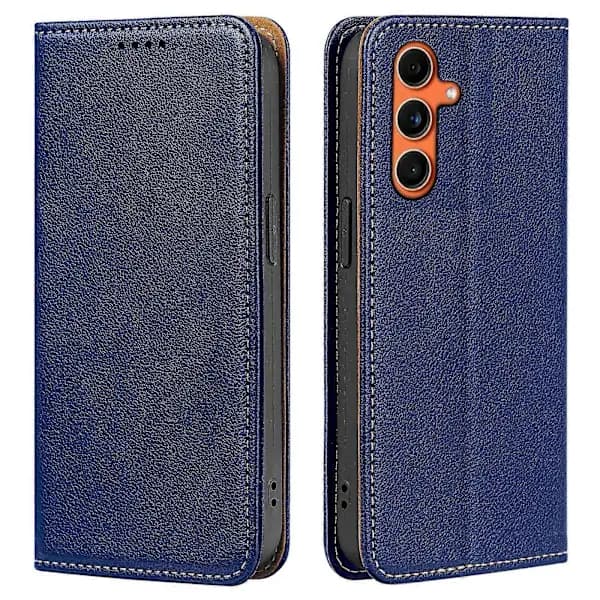 Plånboksfodral för Samsung Galaxy A17 5G - Magnetiskt läderfodral, skyddande telefonfodral, hållbart blått