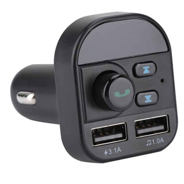 Bil FM trådlös Bluetooth MP3 HD-spelare Handsfree Dubbla USB portar Laddare för fordon