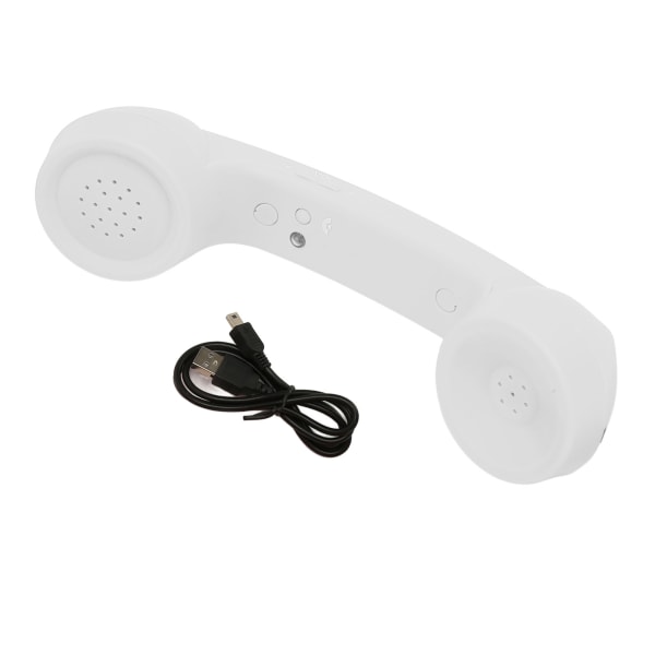 Bluetooth Telefonlur Retro Strålningssäker Uppladdningsbar Trådlös Mobiltelefon Telefonlur Vit