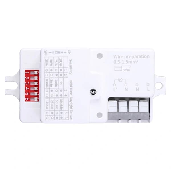 Mikrobølgeradar bevegelsessensor for LED-belysning, 220V-240V/50Hz, beste gave