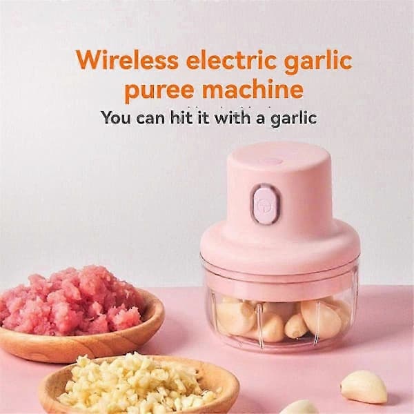 Mini elektrisk hvidløgspresser blender til madlavning pink