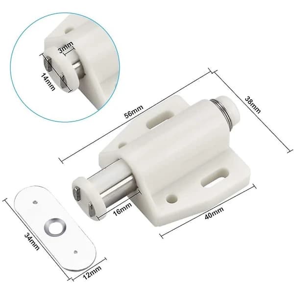 Pcs Magnetisk Dörrspärr Trycköppning Magnetisk Beröringsspärr
