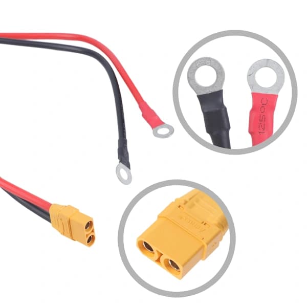 XT90 hun til O-ringe kabel 45A strøm til fjernmodel 25cm/100cm/200cm lang 25cm