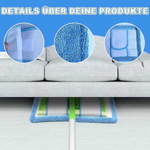 3-pack, blå Swiffer Sweeper-kompatibla, återanvändbara ersättningsdukar