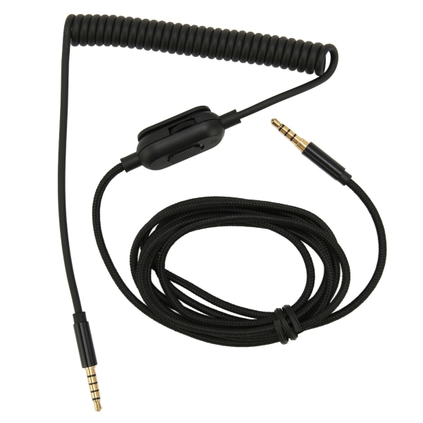 Hörlursspolad kabel 6,6 fot justerbar volymersättning Ljudfjäderkabel med mute-omkopplare för Astro A10 A30 A40