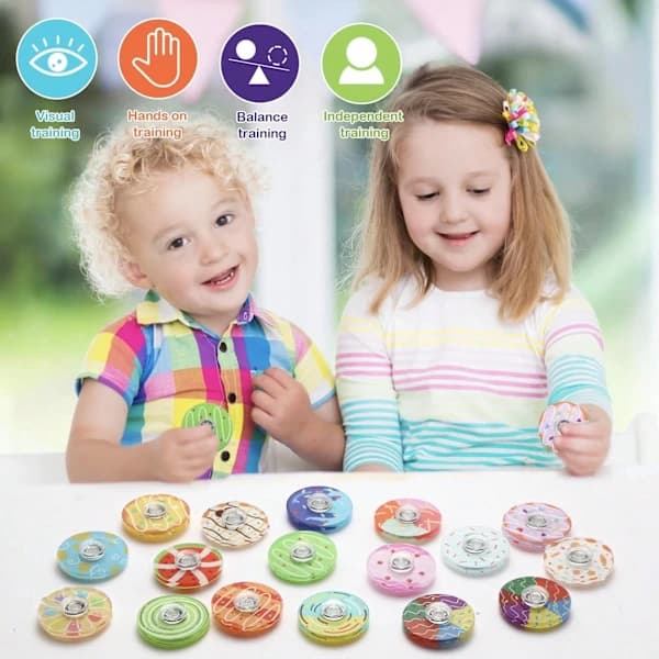 10-pack Fidget Spinners - Mini Fidget Spinner-leksaker, lämpliga för barn och tonåringar. Färgerna väljs slumpmässigt.