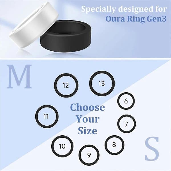 Ring Protector, Elastiskt Silikonfodral för Ring Gen 3 Träning M som visas
