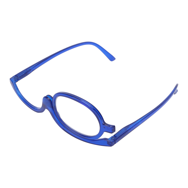 Förstoringsglasögon Sminkglasögon Professionella bärbara kvinnor fashionabla kosmetiska glasögon med flip-down blå(+4,00 )