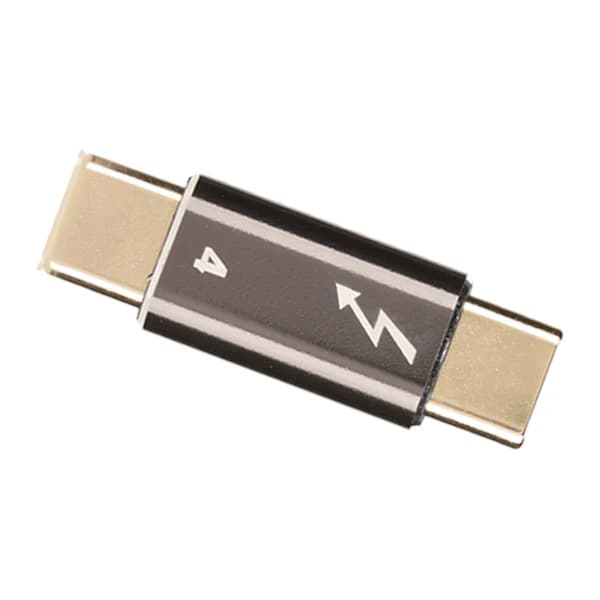 Type C hann til Type C hann-adapter i aluminiumslegering 40 Gbps PD hurtiglading USB C hann til hann-kontakt