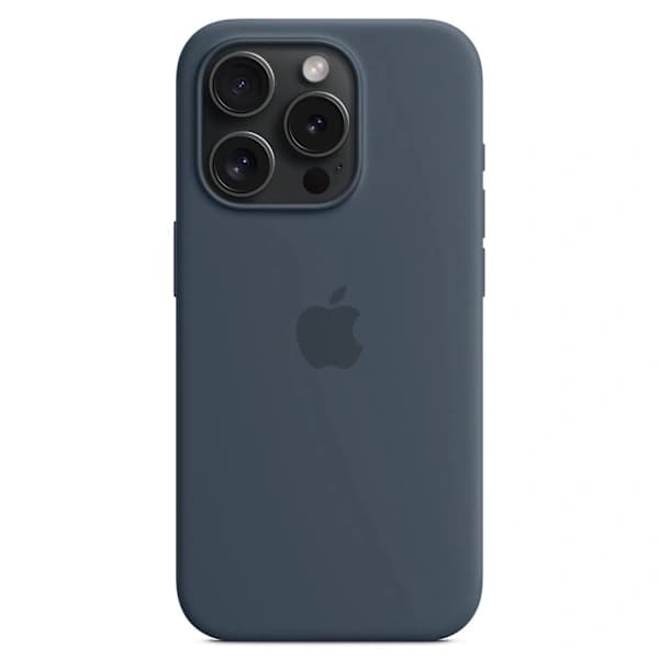 Til iPhone 15 Pro Max-deksel Silikon Magnetisk Telefondeksel Kompatibel med MagSafe Mørkeblå iPhone 15 Pro Max