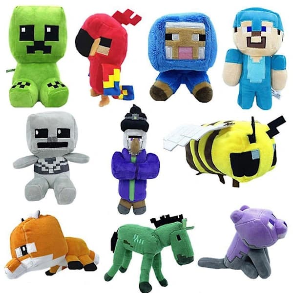 Minecraft Plyschleksak Docka Bi Delfin Papegoja Docka Spel Perifer-21