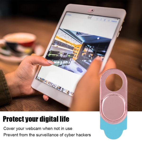 3st cap Kamera Privacy Protect Sticker Webcam Cover för Smartphone Tabletter (Rosa)