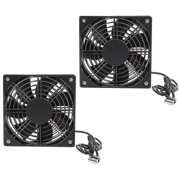 2 stk. datavifte ultrastille kjølevifte 5V USB PC-kjølevifter [DB]