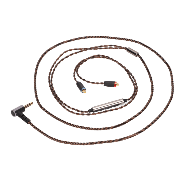 Hörlurskabel Silverpläterad koppartråd Högupplöst MMCX 3,5 mm hörlurskabel med volymmikrofonkontroll