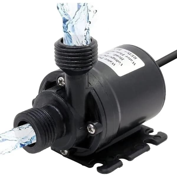 Cirkulationspumpe DC 12V 800L/H 5M Vandcirkulationssystem Sort 1 stk
