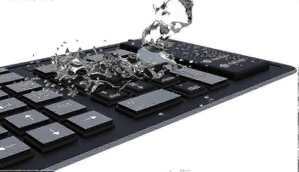 Sammenleggbart silikontastatur USB kablet vanntett rullbart tastatur for PC bærbar datamaskin (svart+grå) - Miao 26-27