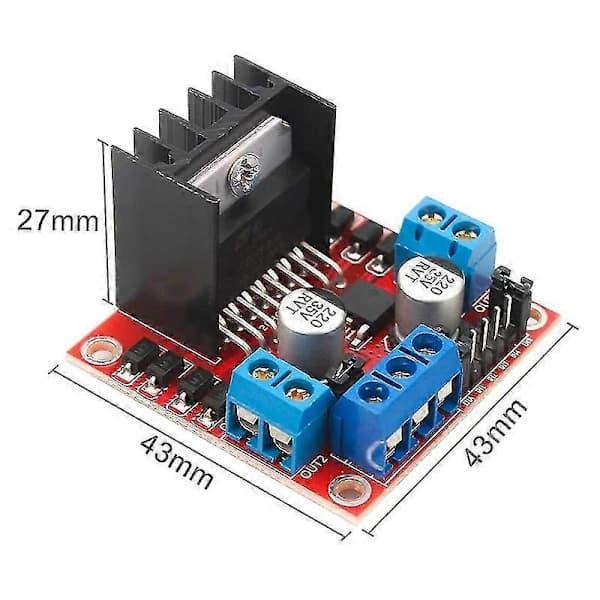 L298n Motor Driver Board med DC Motorhjul til Arduino